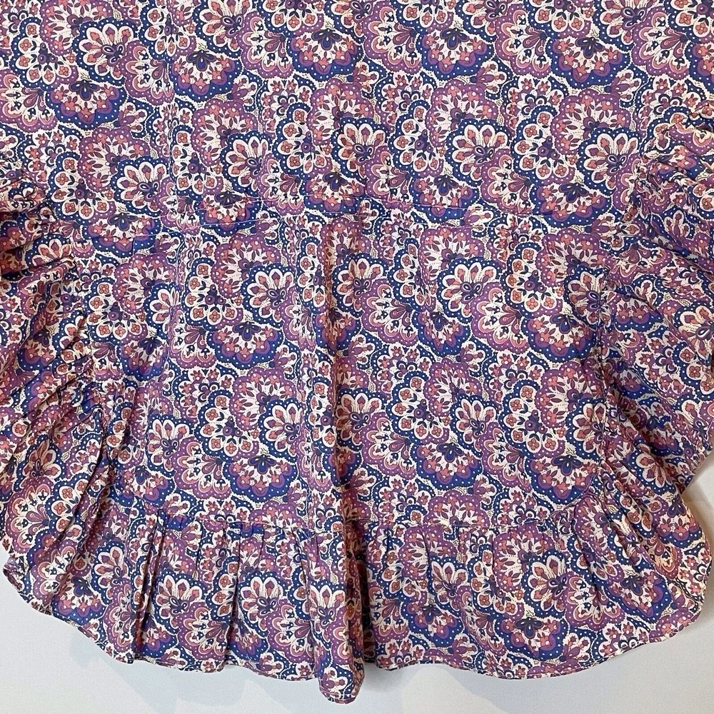 Mini Boden Printed Poncho Kaftan Swim Coverup Lupin Peach Paisley‎ Print Trip 3T